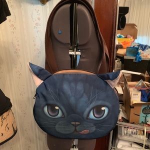 Silly cat face purse